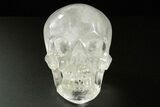 Realistic, Polished Brazilian Quartz Crystal Skull #378693-1
